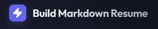 Build Markdown Resume