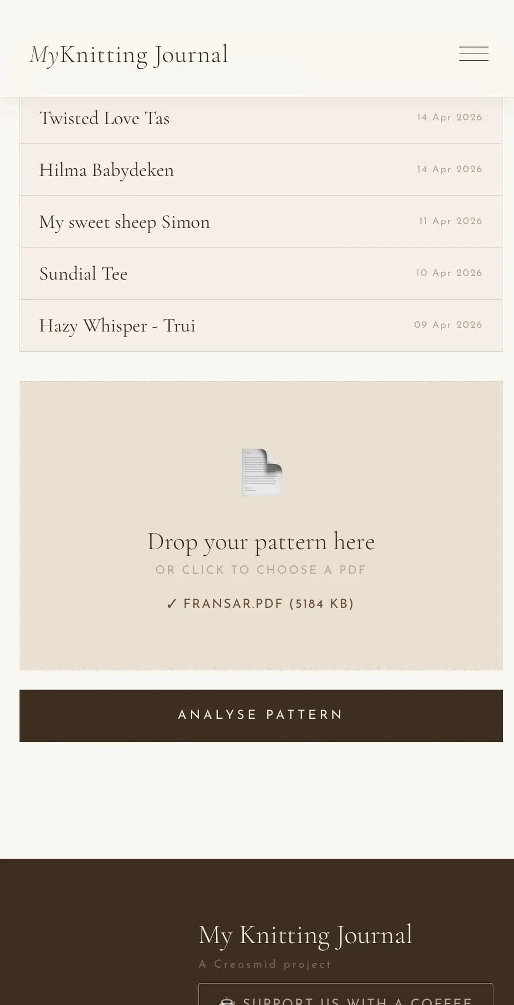 Screenshot 3 of yourknittingjournal.com