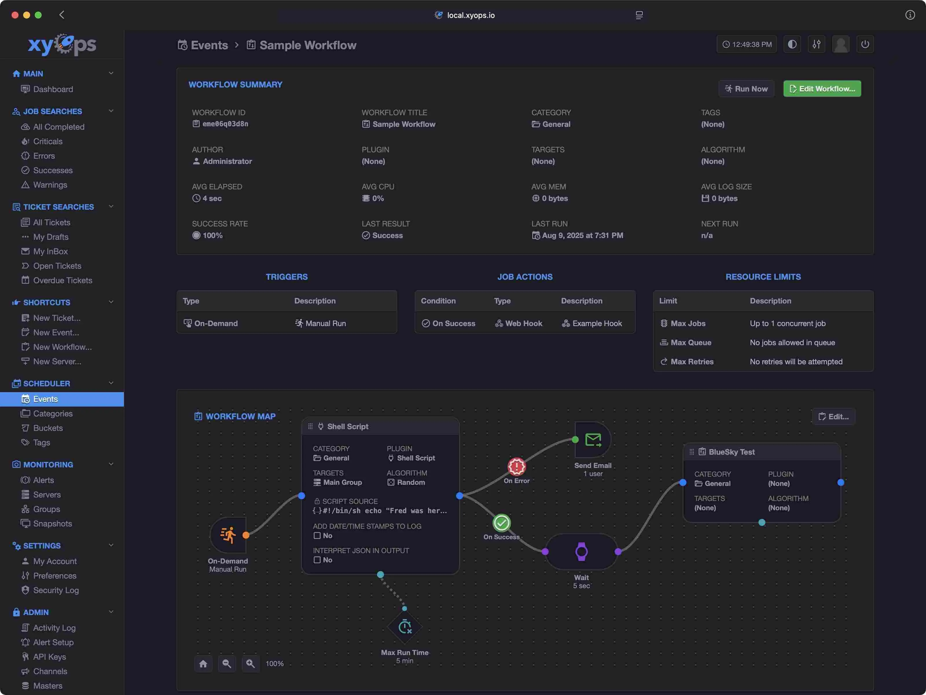 Screenshot 1 of xyOps
