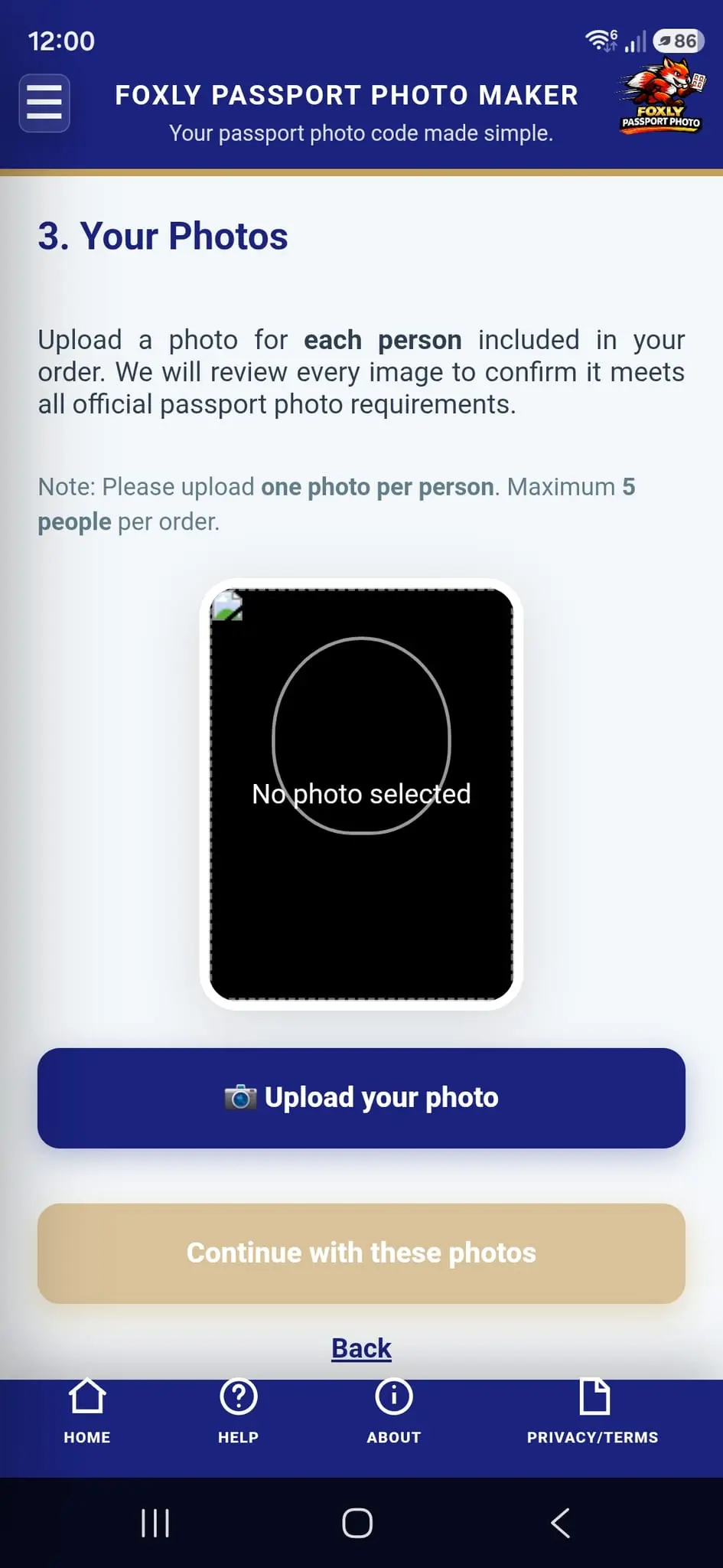 Screenshot 3 of Foxly Passport Photo Maker