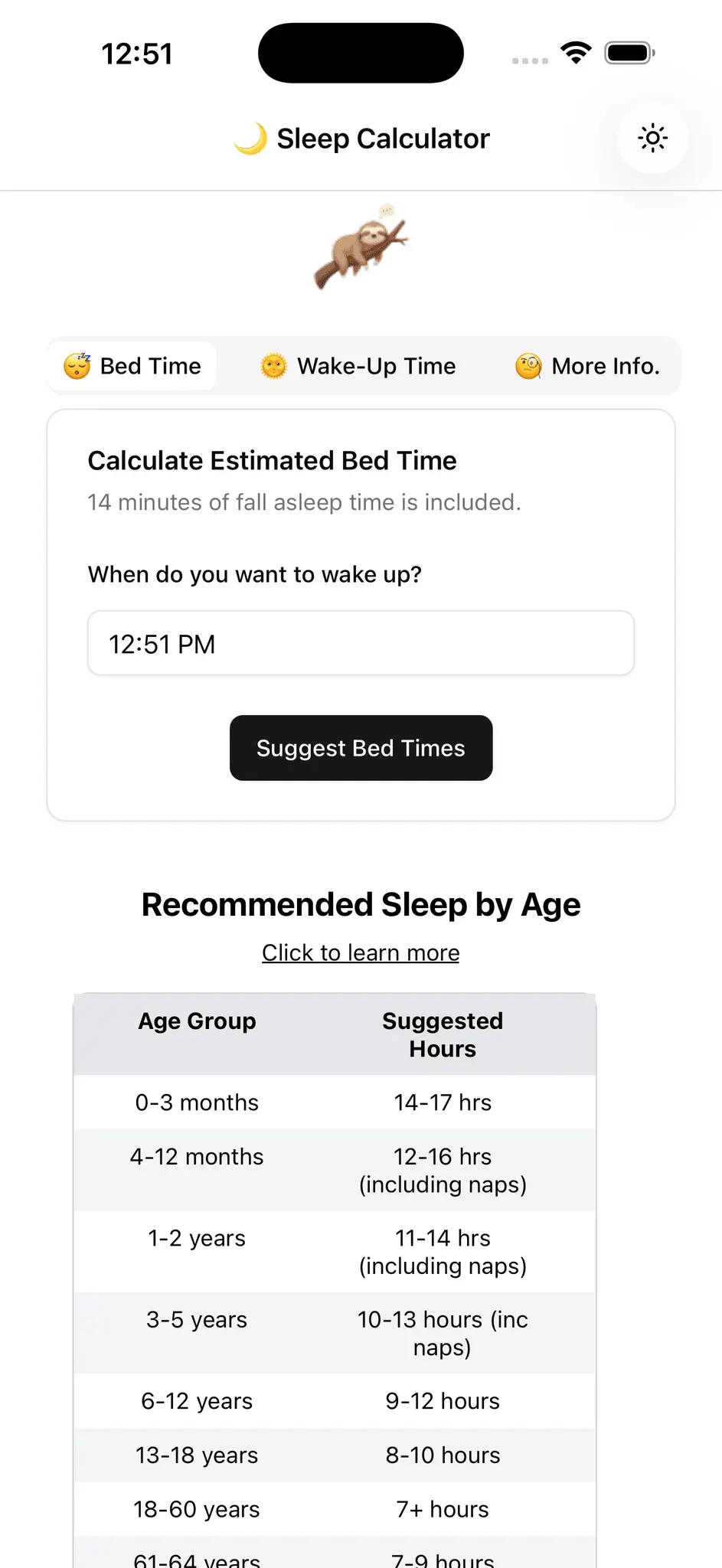 Screenshot 4 of Sleep Calculator - Sloth