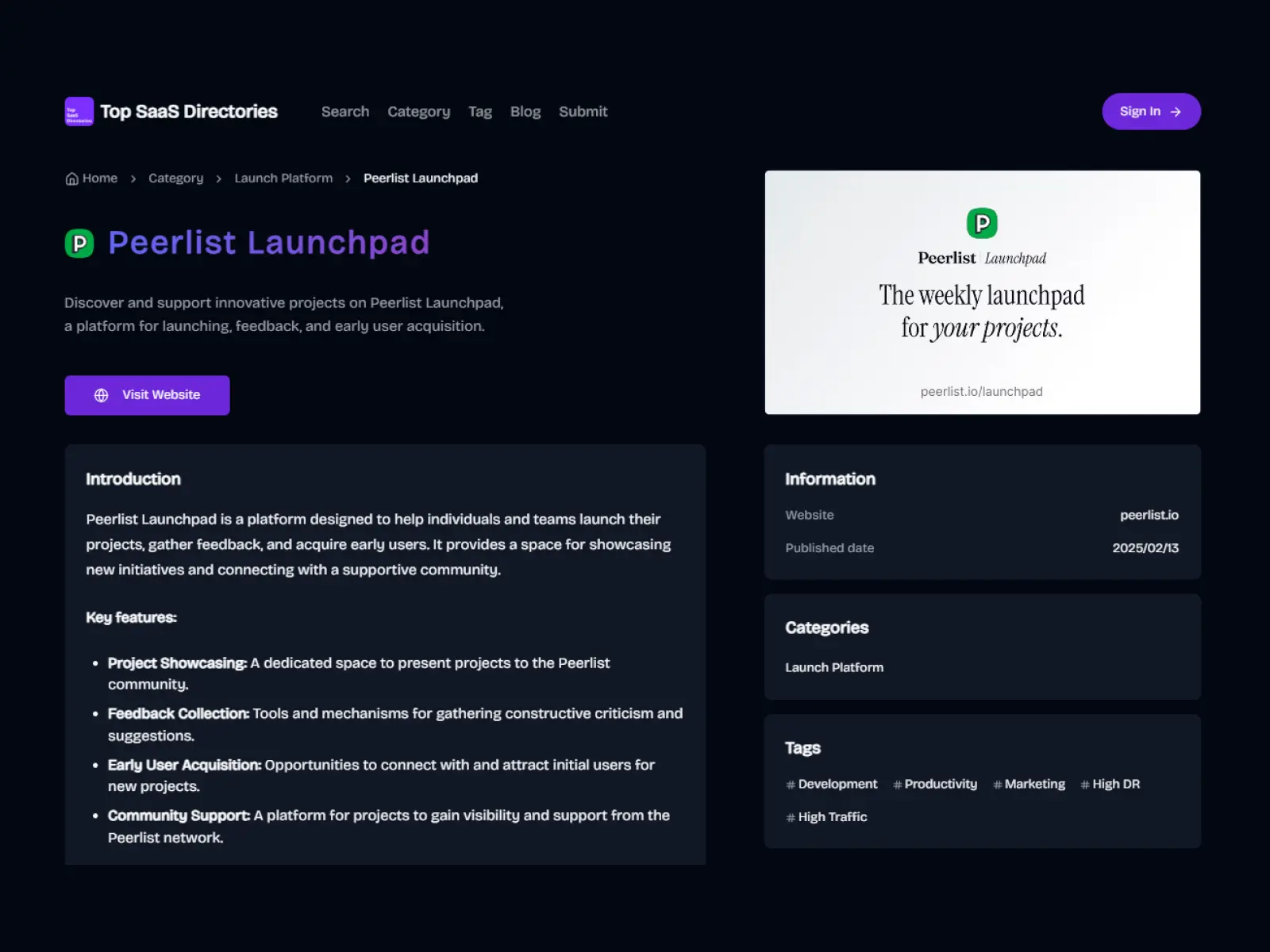 Screenshot 2 of Top SaaS Directories