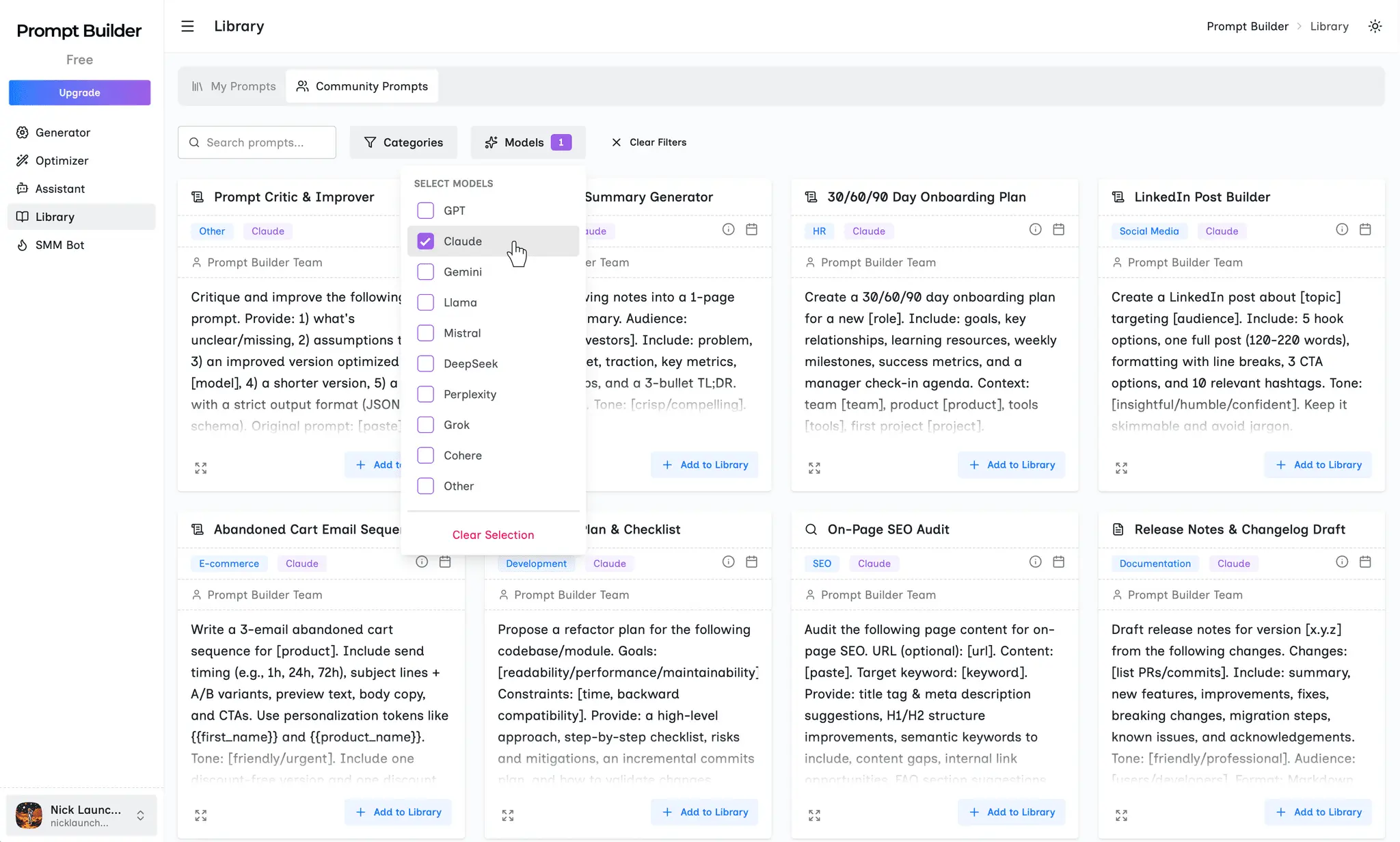 Screenshot 3 of Prompt Builder