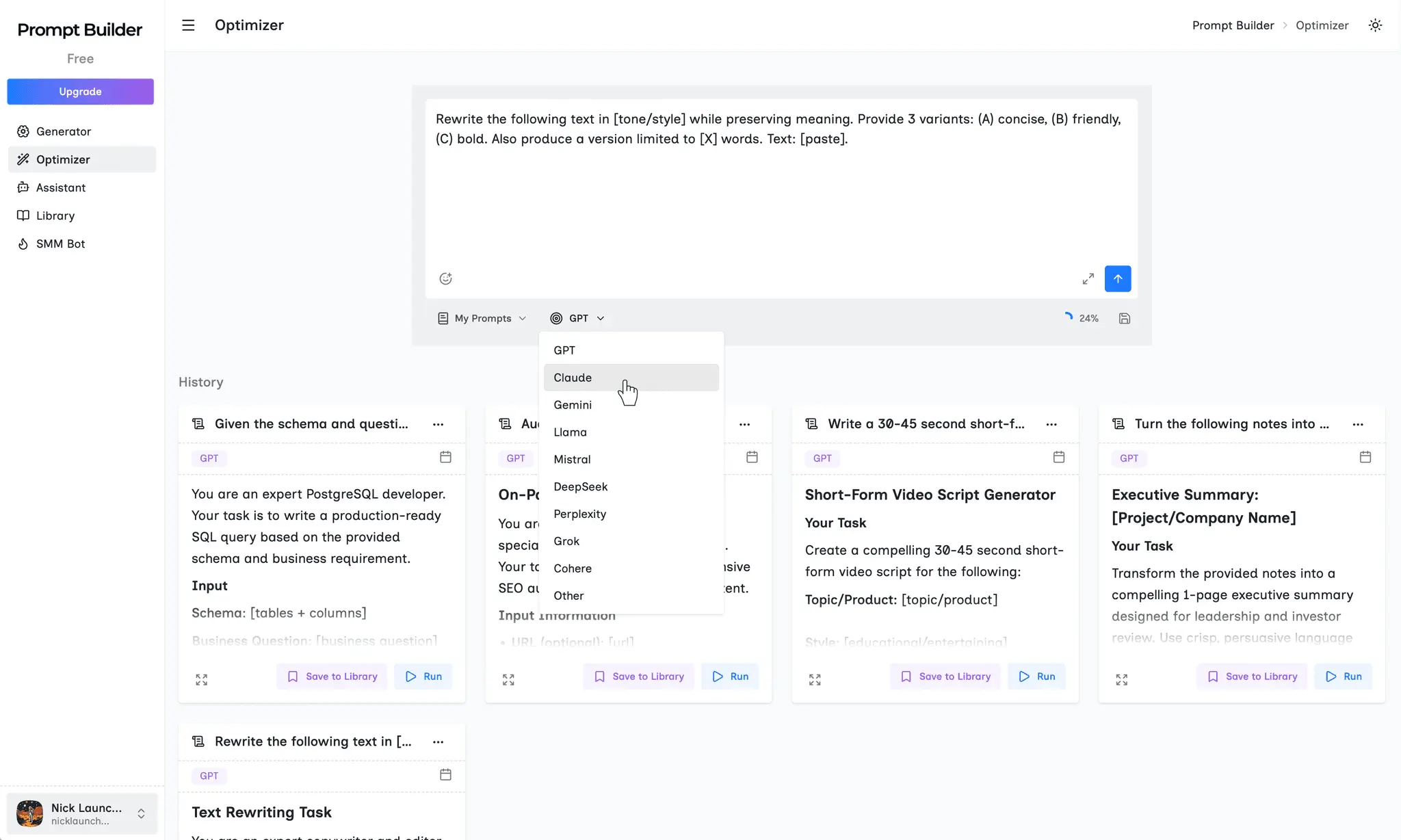 Screenshot 2 of Prompt Builder