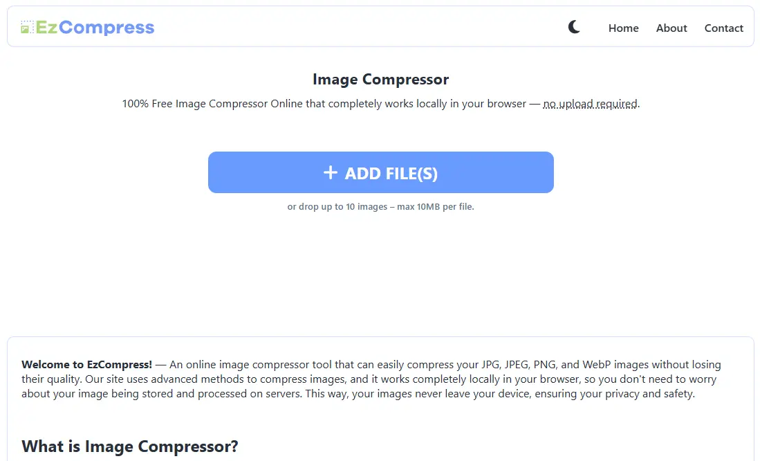 Screenshot 2 of Image Compressor Online - EzCompress