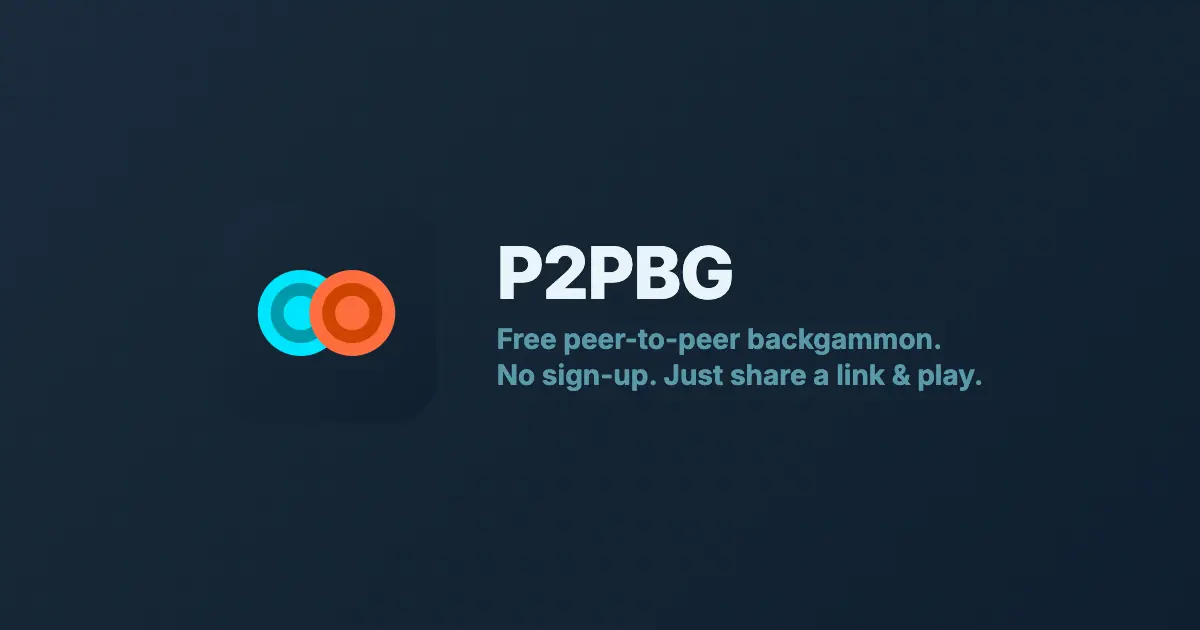 Screenshot 1 of P2PBG — Peer-to-Peer Backgammon