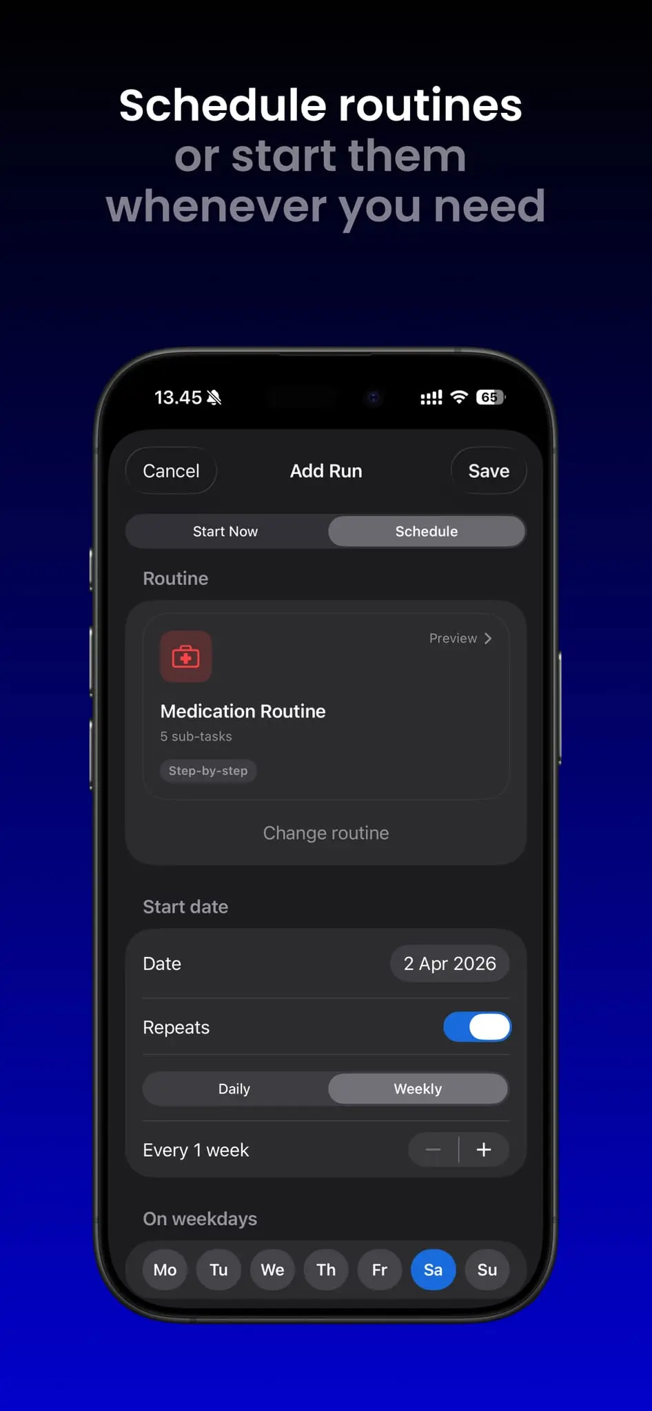 Screenshot 2 of Opero - Routine Planner