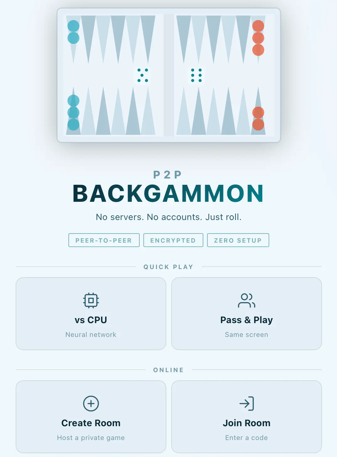 Screenshot 2 of P2PBG — Peer-to-Peer Backgammon