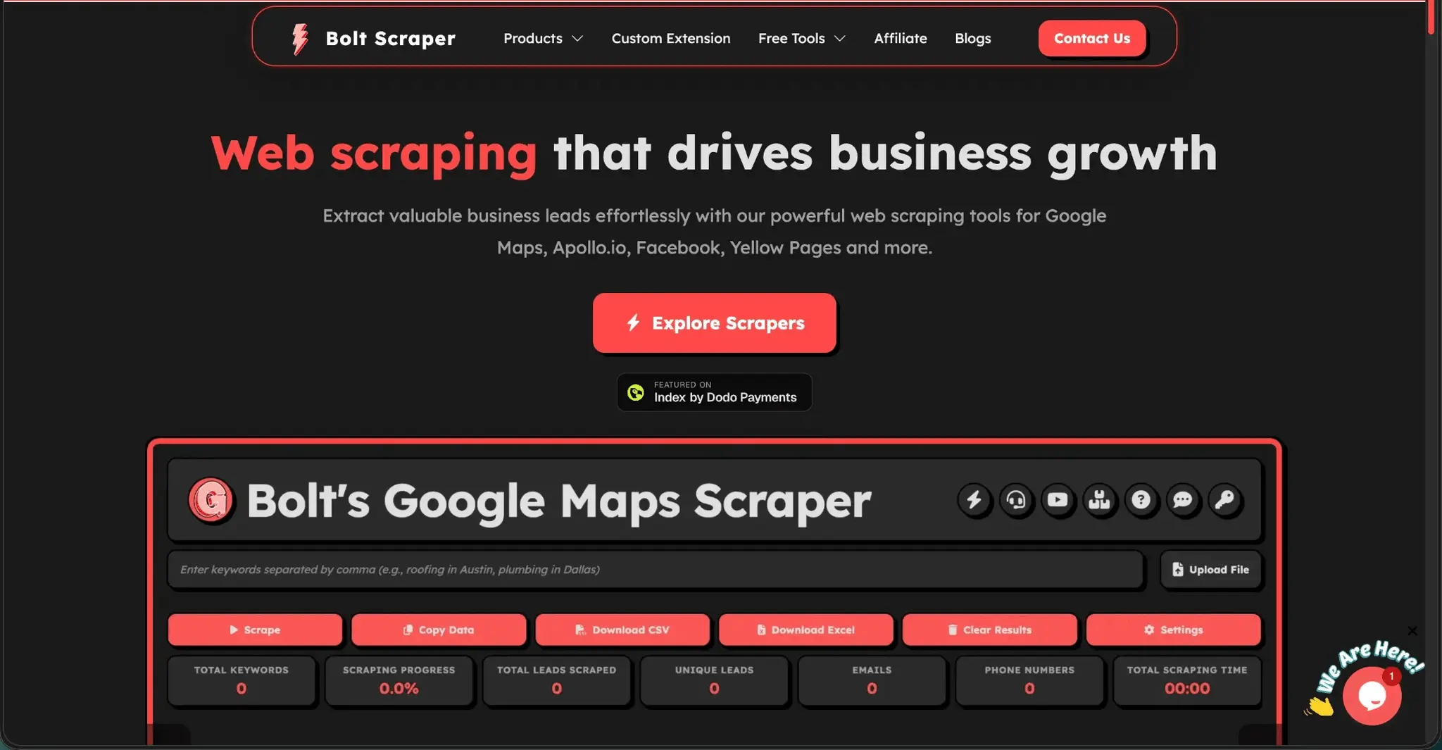 Screenshot 1 of Bolt Scraper