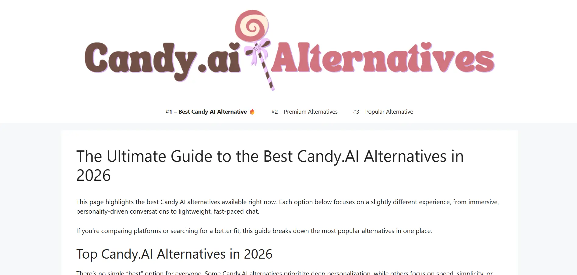 Screenshot 1 of CandyAIAlternatives