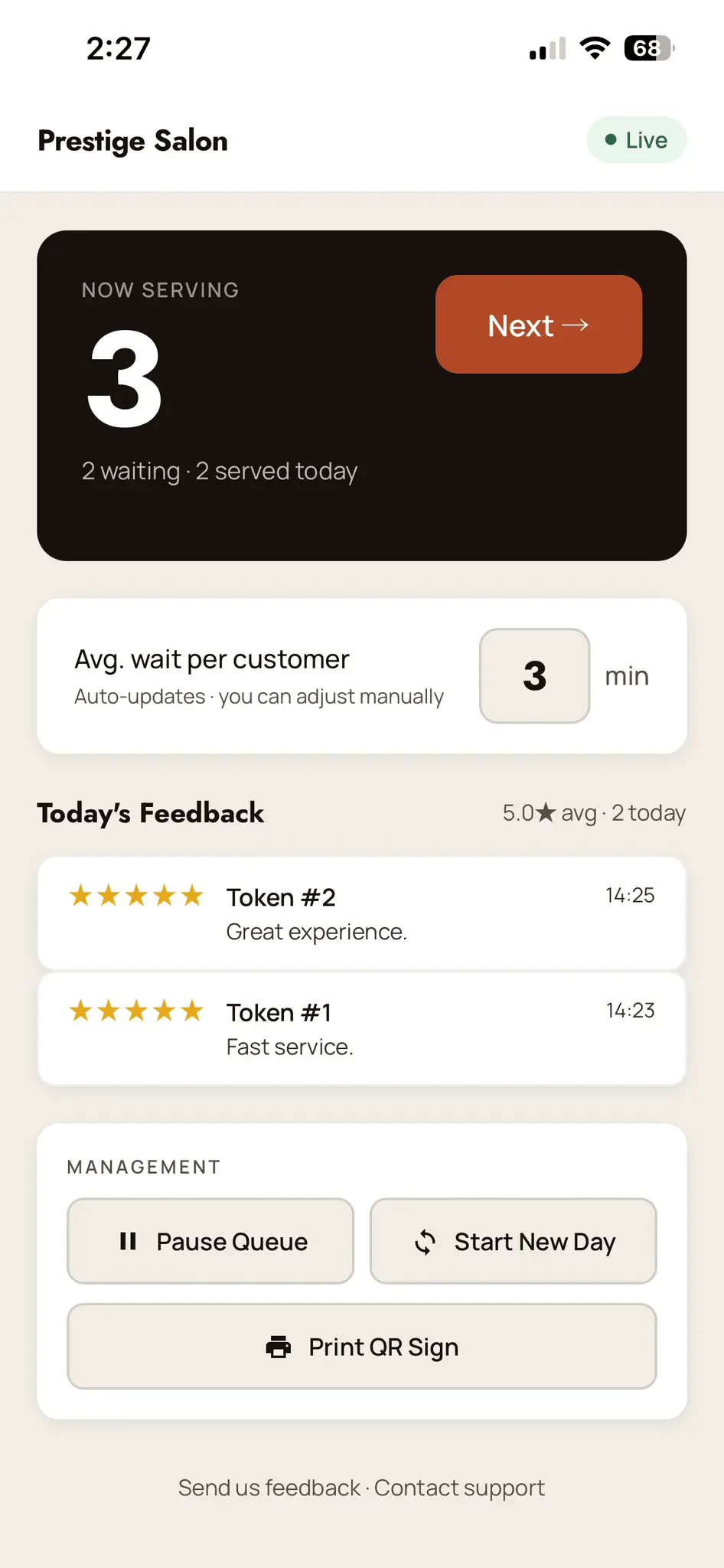 Screenshot 1 of TurnQueue