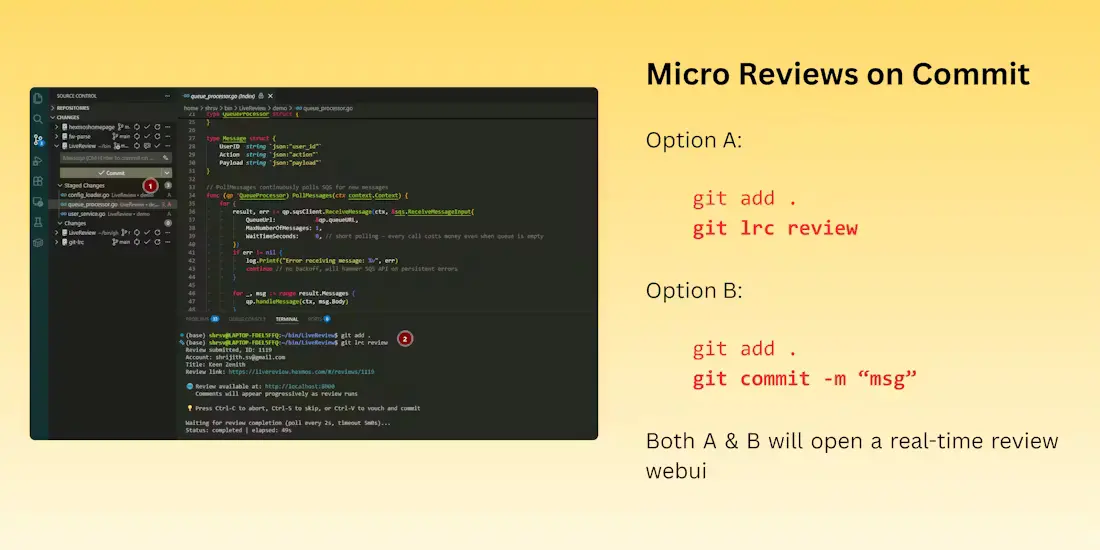 Screenshot 2 of git-lrc