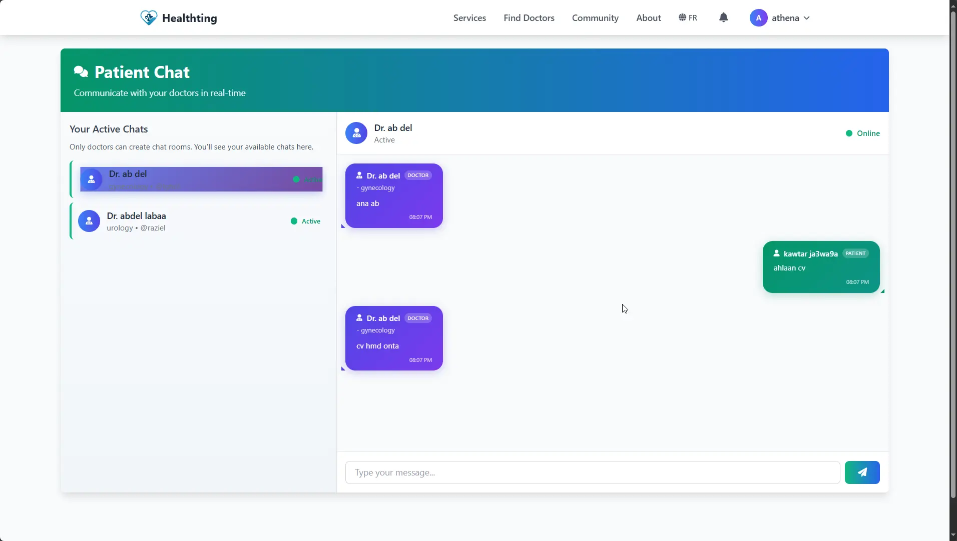 Screenshot 1 of https://www.healthting.com/