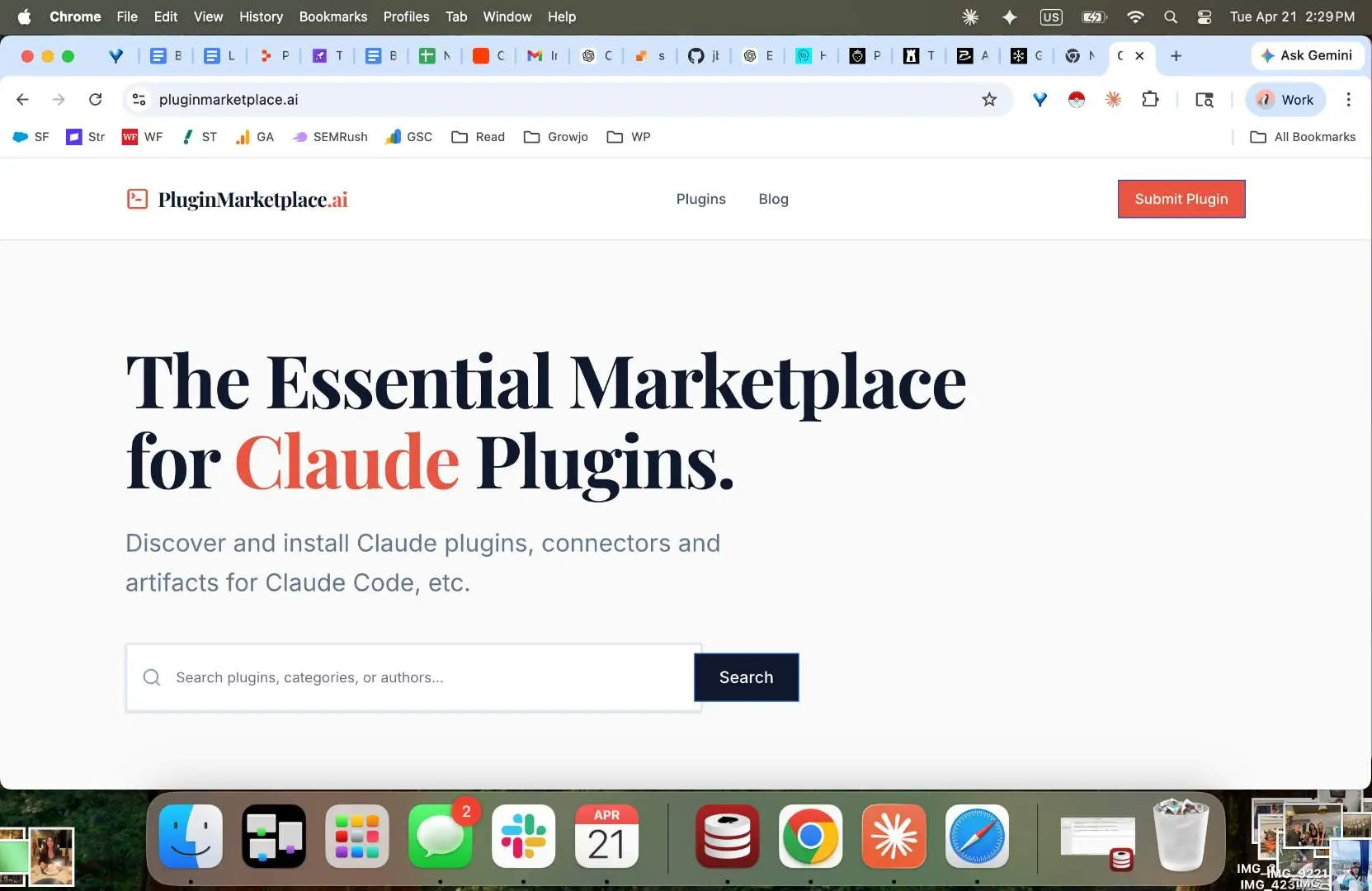 Screenshot 1 of Claude Plugin Markeplace