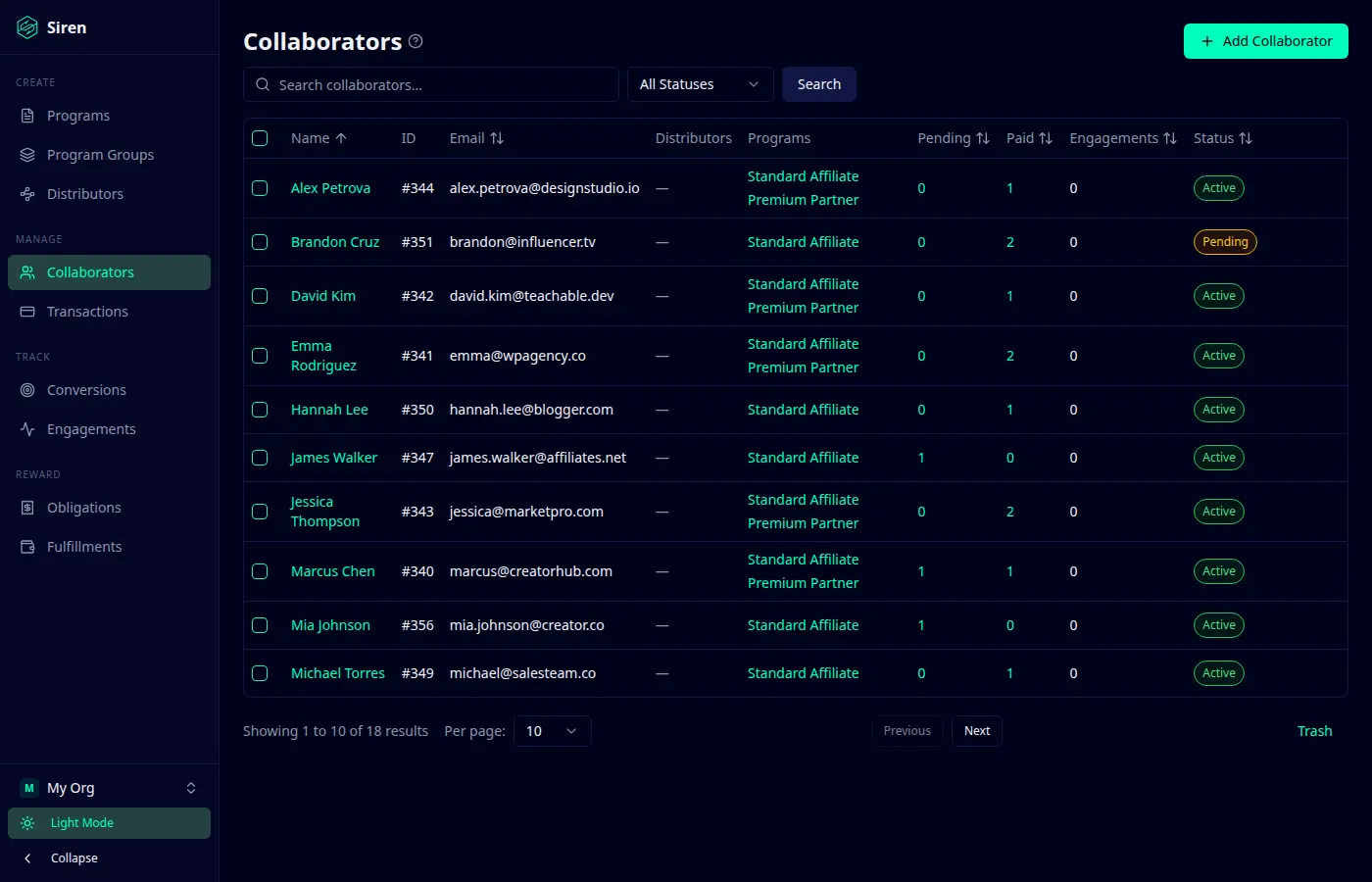 Screenshot 3 of Siren Affiliates