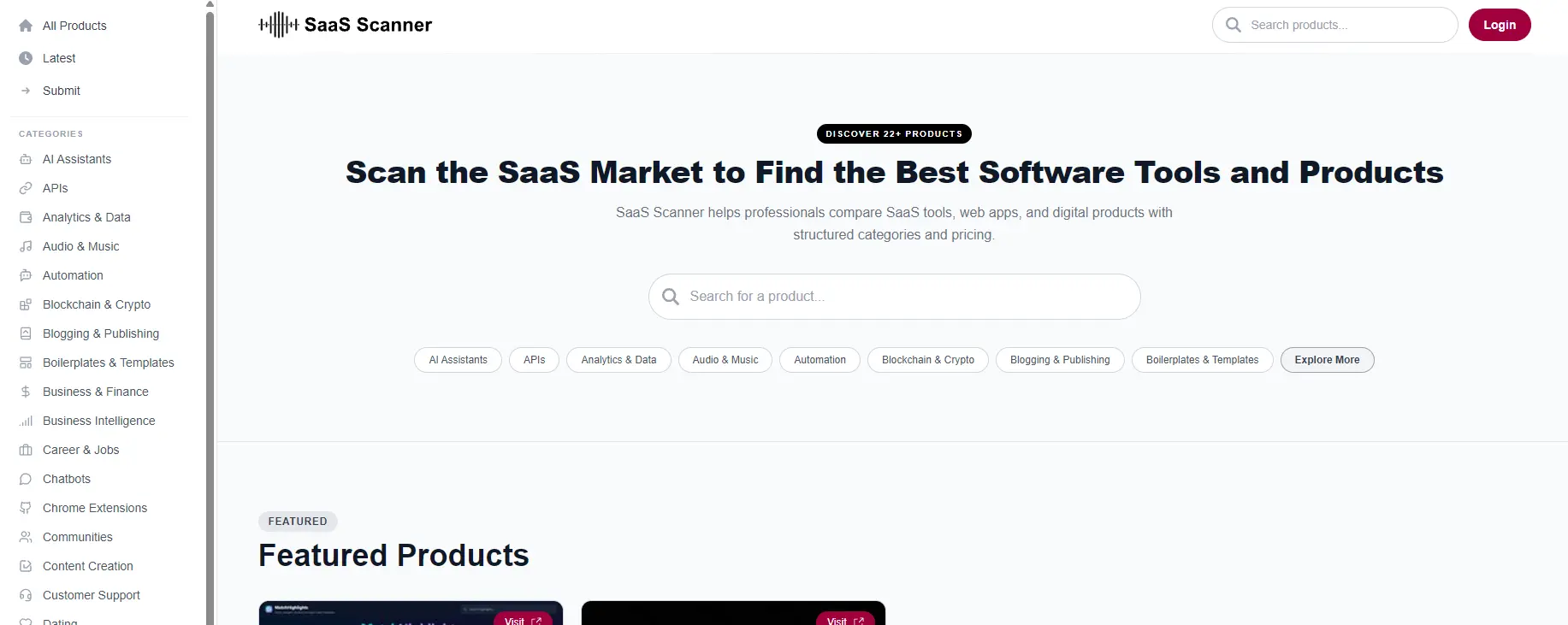 Screenshot 1 of SaaS Scanner