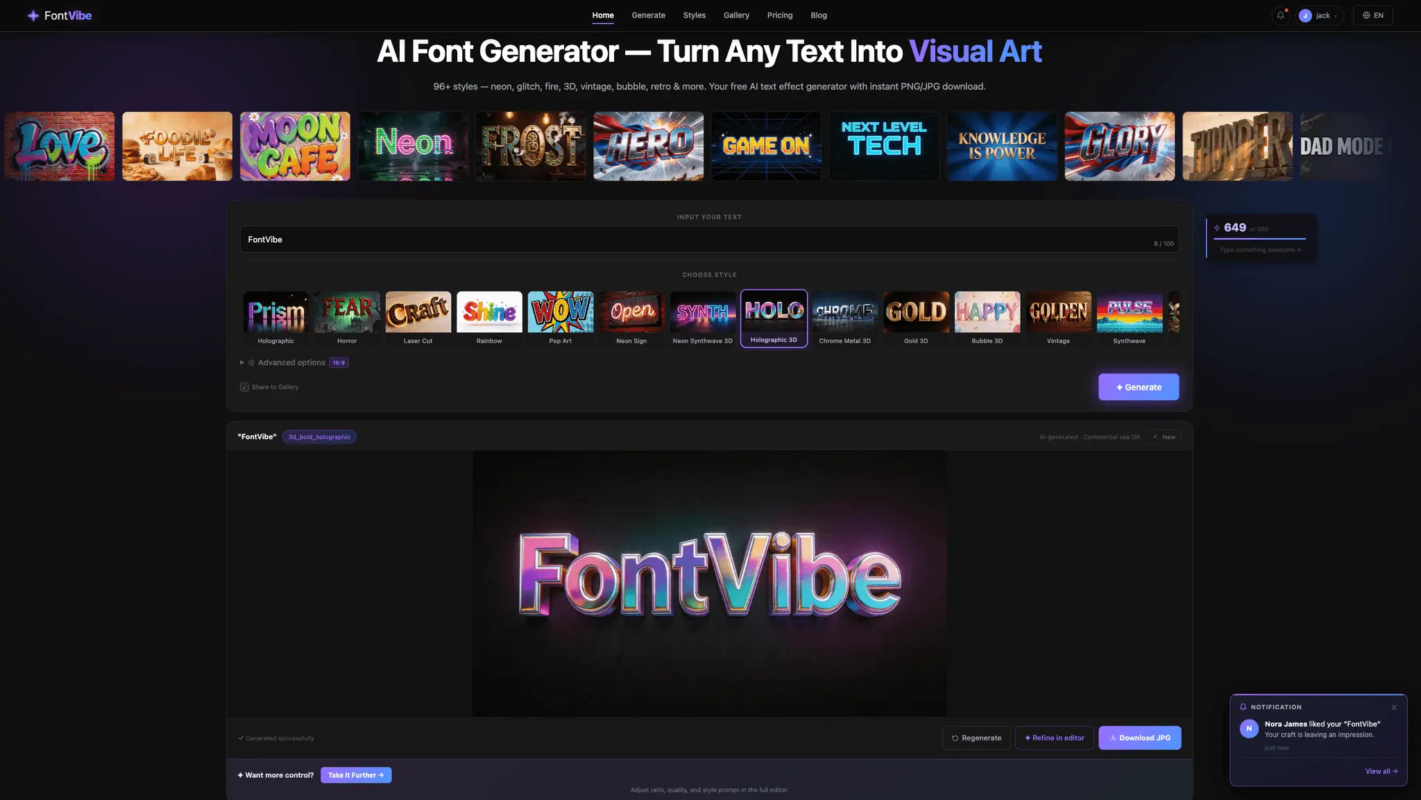 Screenshot 1 of FontVibe