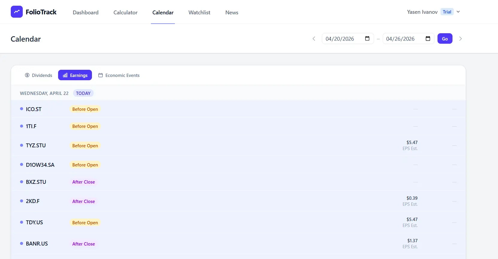 Screenshot 3 of FolioTrack