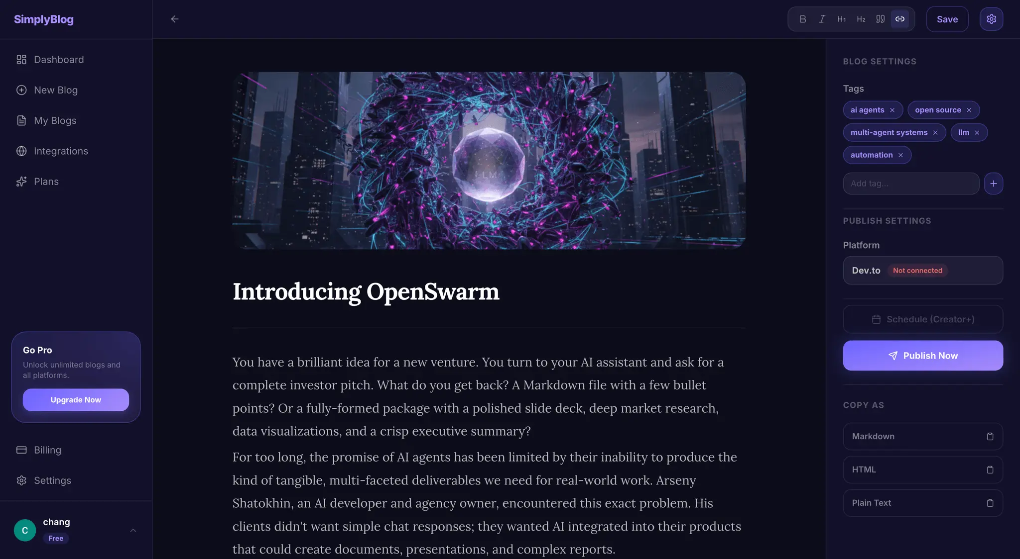 Screenshot 4 of SimplyBlog