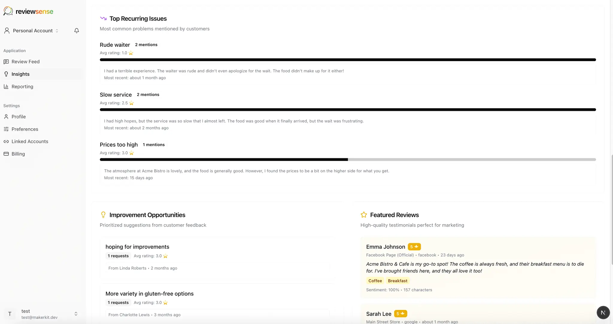 Screenshot 4 of ReviewSense