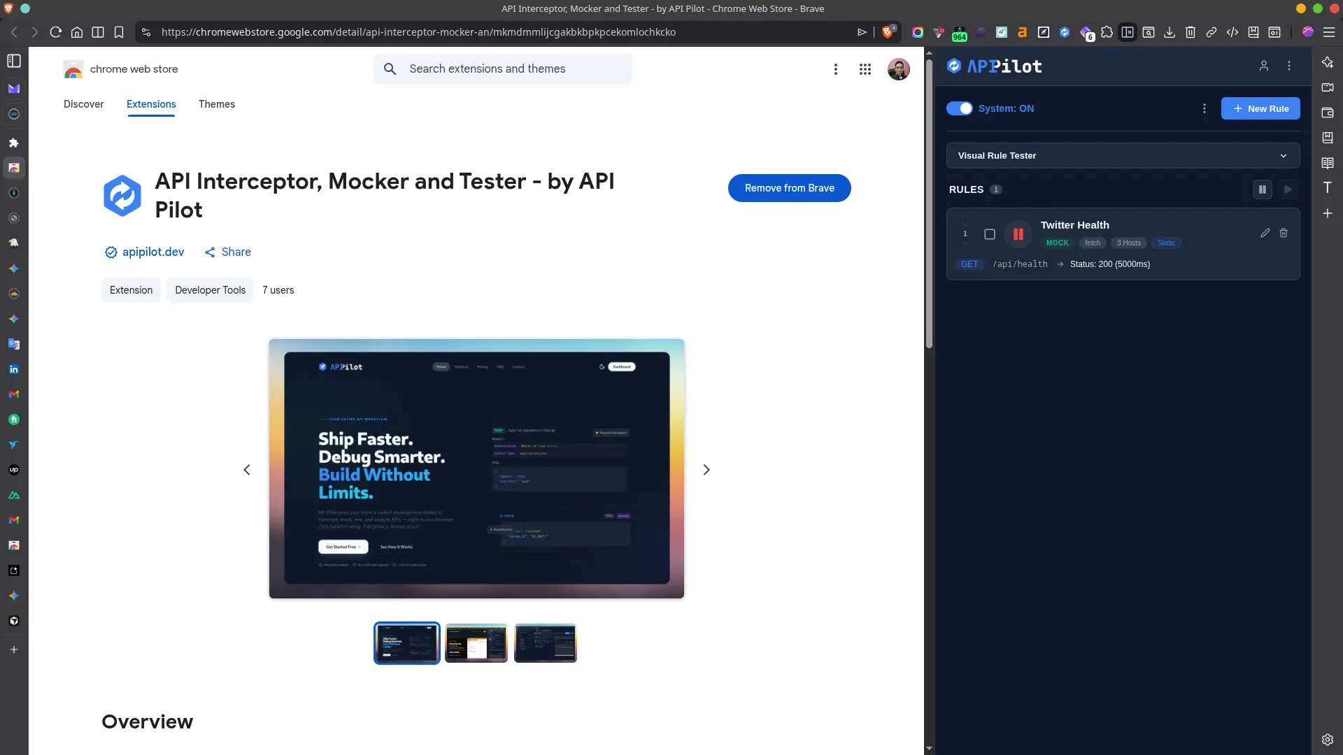 Screenshot 1 of API Interceptor, Mocker and Tester