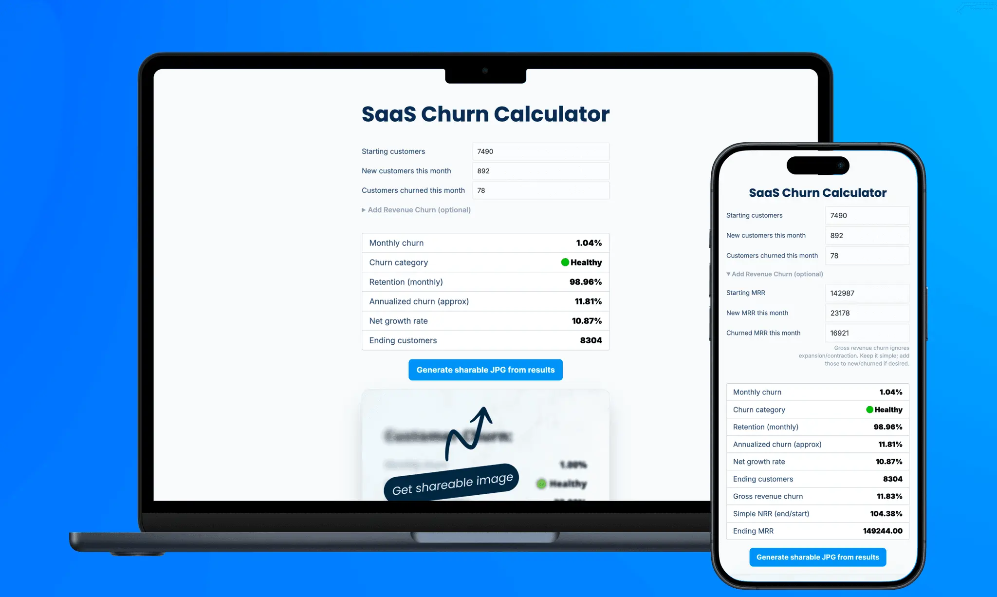 Screenshot 2 of SaaS Churn Calculator