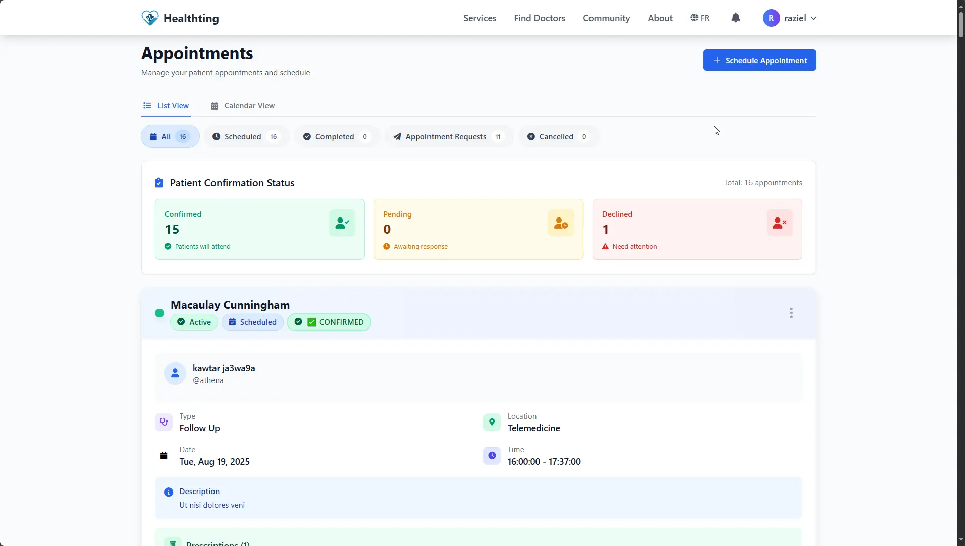 Screenshot 4 of https://www.healthting.com/