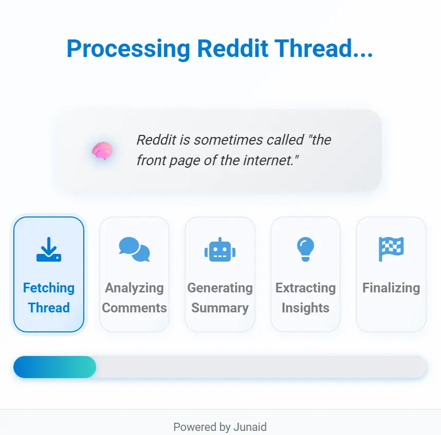 Screenshot 6 of Reddit Thread Summarizer