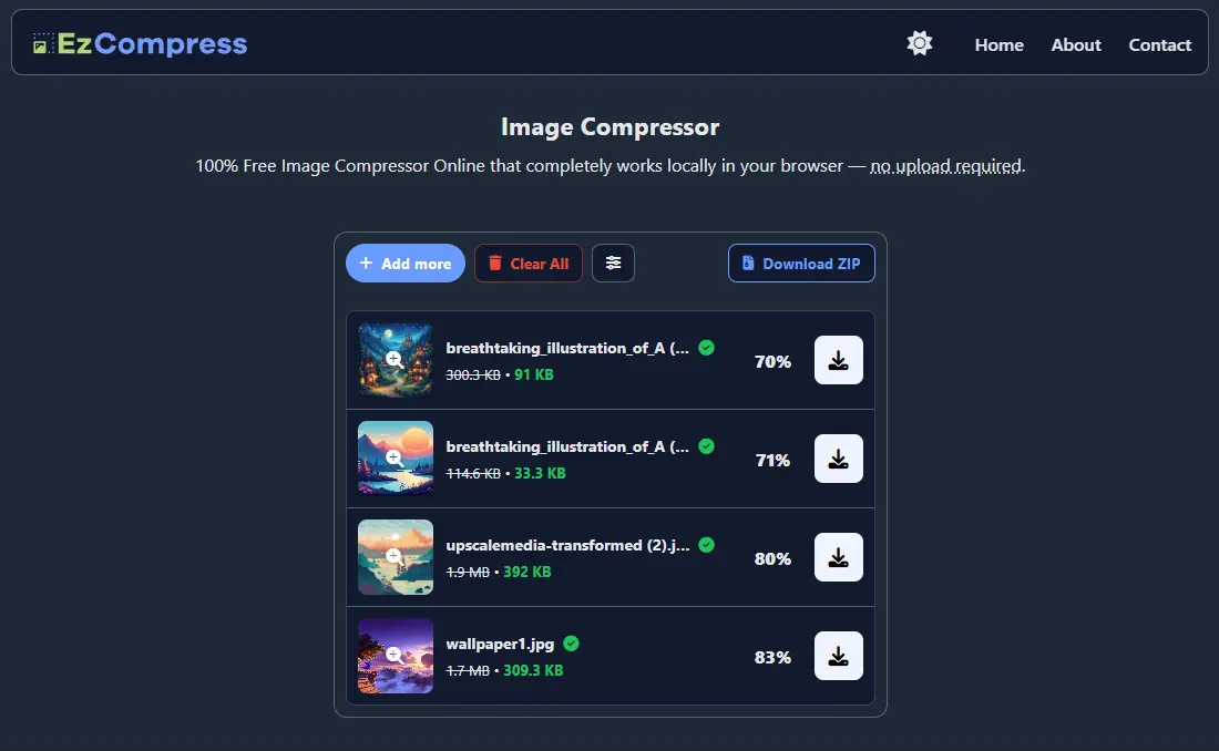 Screenshot 5 of Image Compressor Online - EzCompress