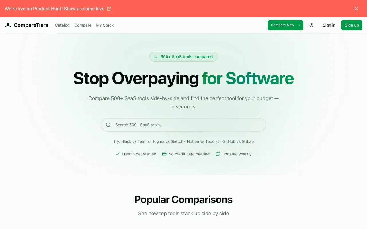 Screenshot 2 of CompareTiers