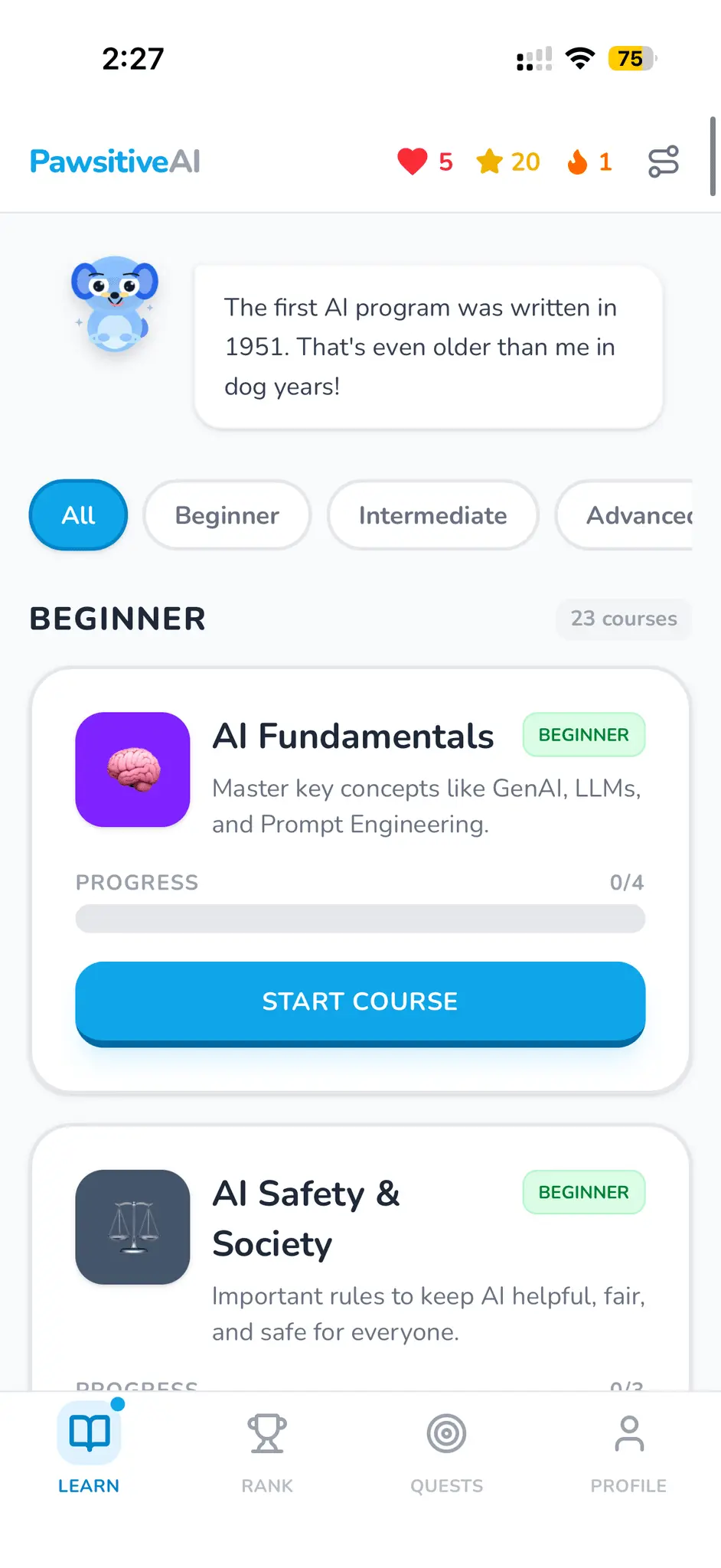 Screenshot 3 of Pawsitive AI Learning