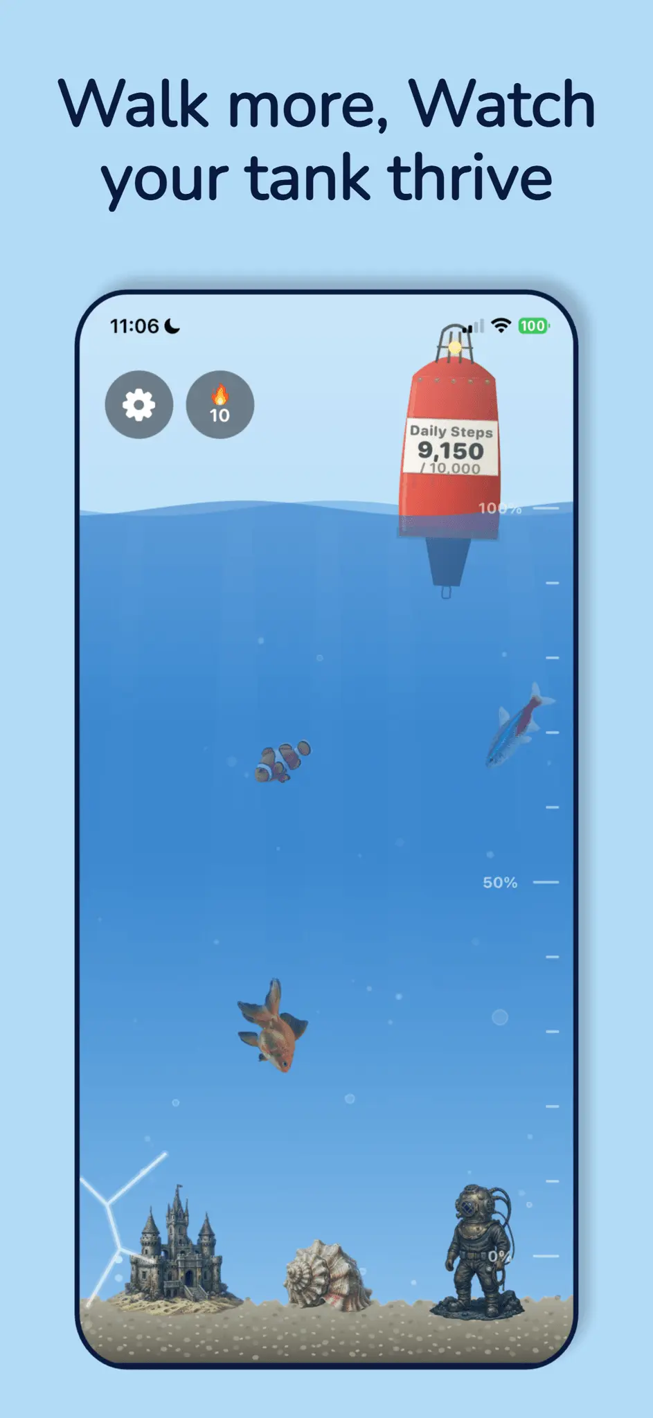 Screenshot 1 of Fish Steps