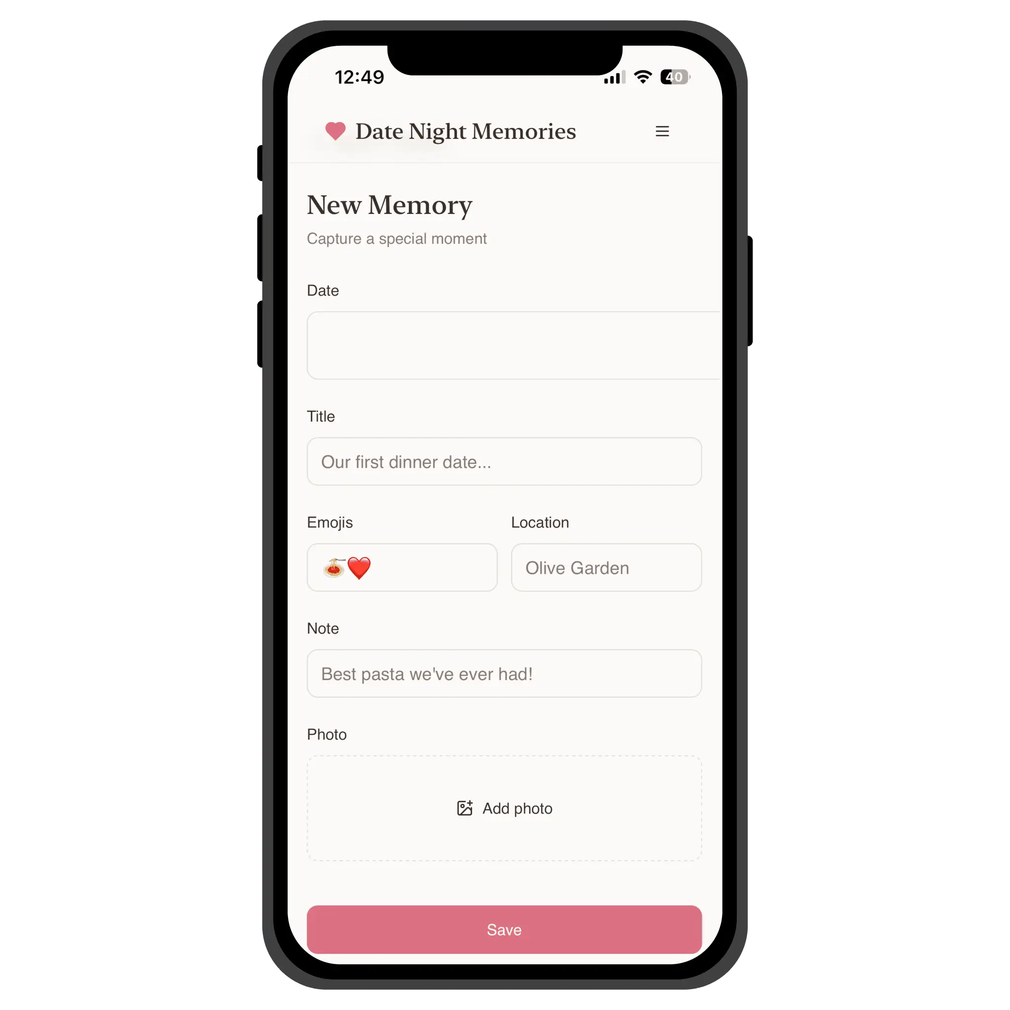 Screenshot 3 of Date Night Memories
