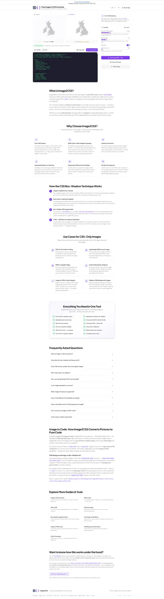 Screenshot 3 of Image to CSS Converter