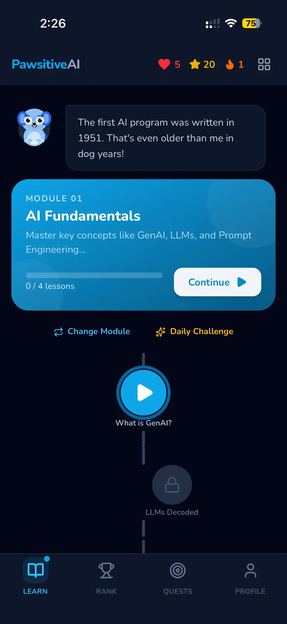 Screenshot 4 of Pawsitive AI Learning