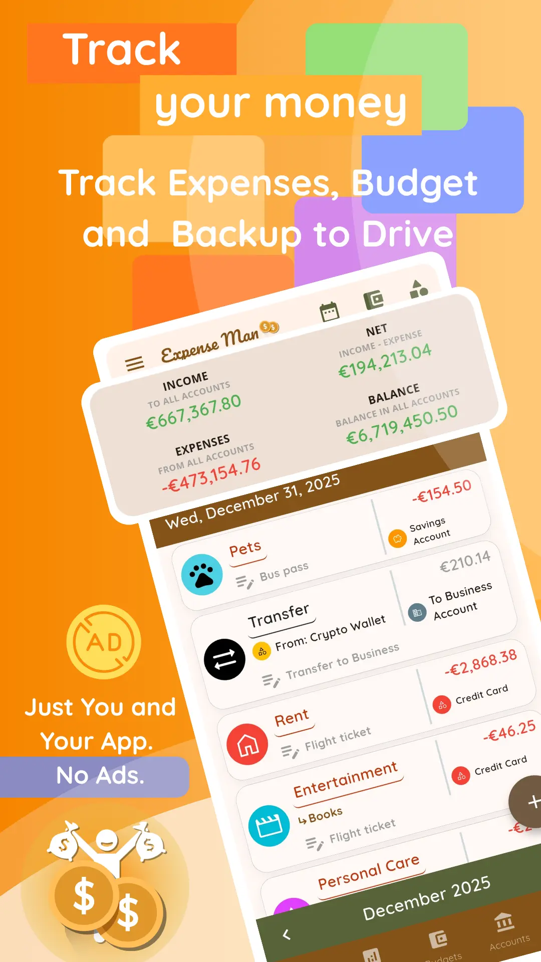 Screenshot 1 of Expense Man – Track & Budget