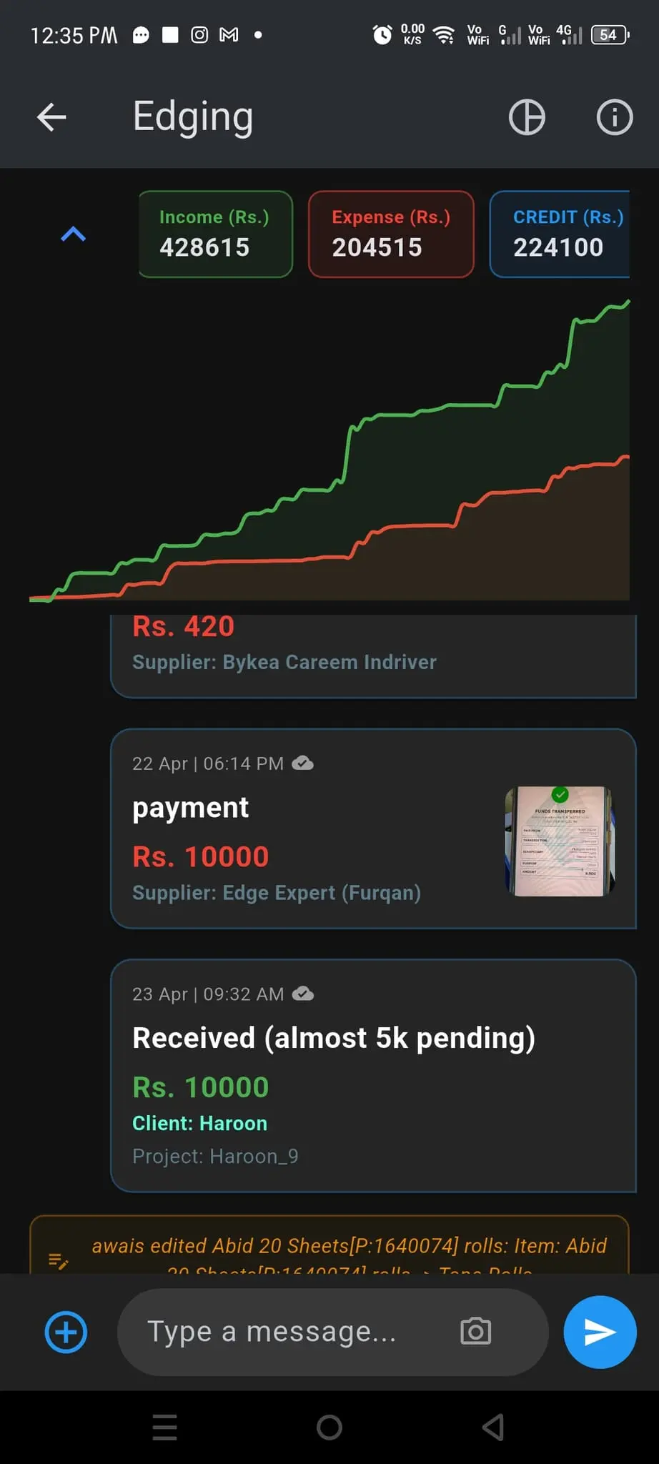 Screenshot 1 of CostTalk: Team Expense Tracker