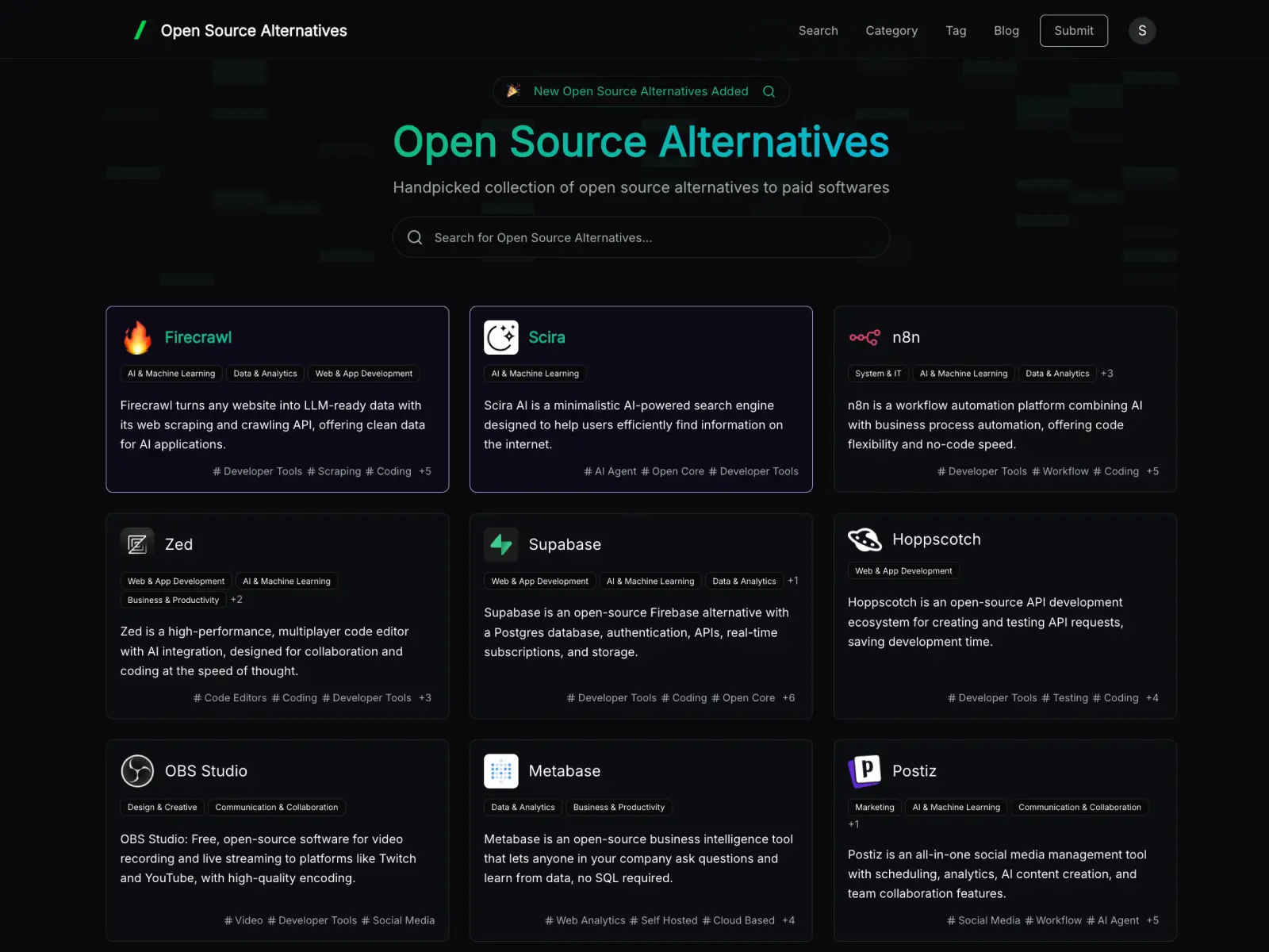 Screenshot 2 of Open Source Alternatives
