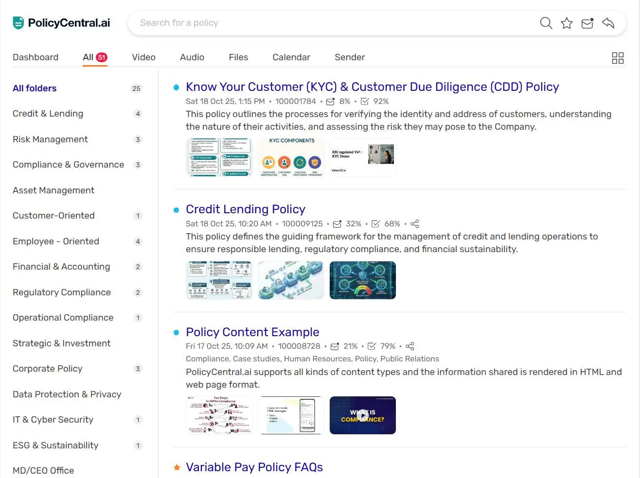 Screenshot 1 of PolicyCentral.ai
