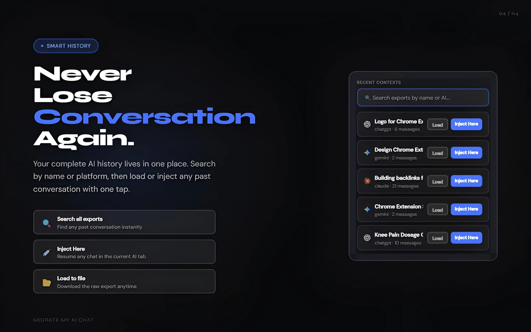 Screenshot 4 of Migrate My AI Chat - Switch AI Instantly