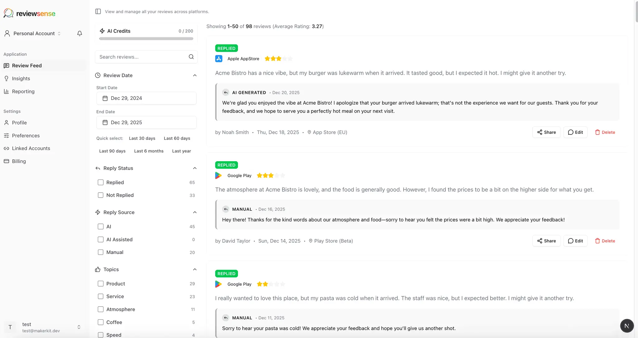 Screenshot 3 of ReviewSense