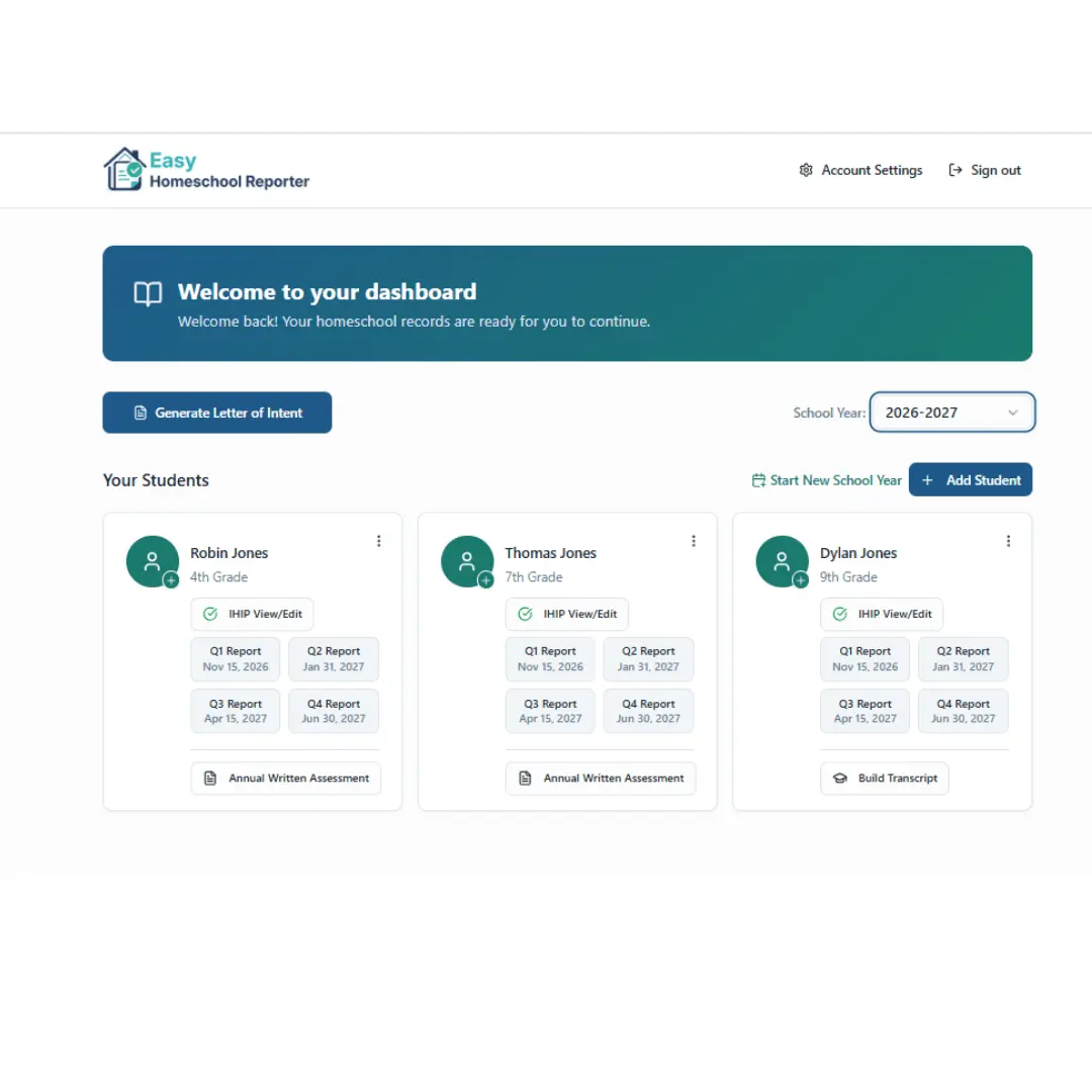 Screenshot 1 of Easy Homeschool Reporter