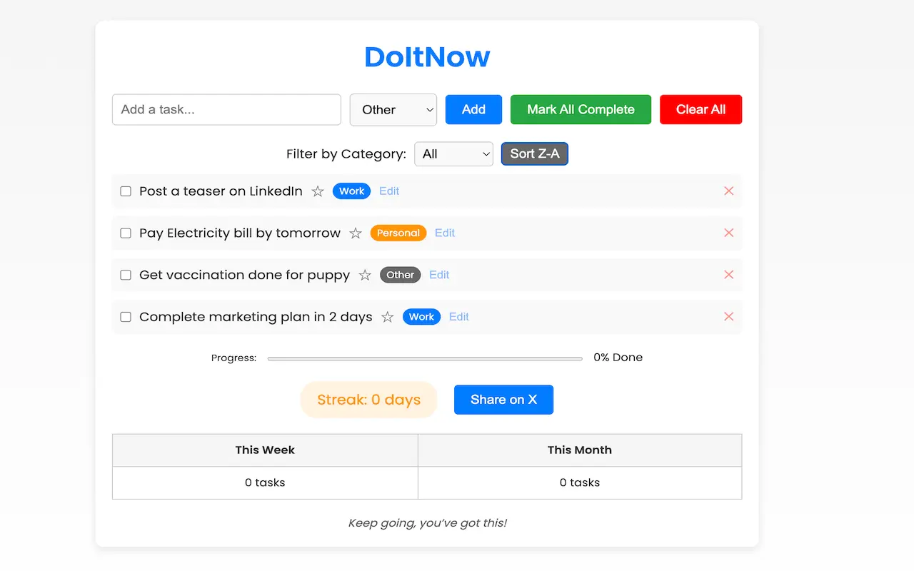 Screenshot 1 of DoItNow 