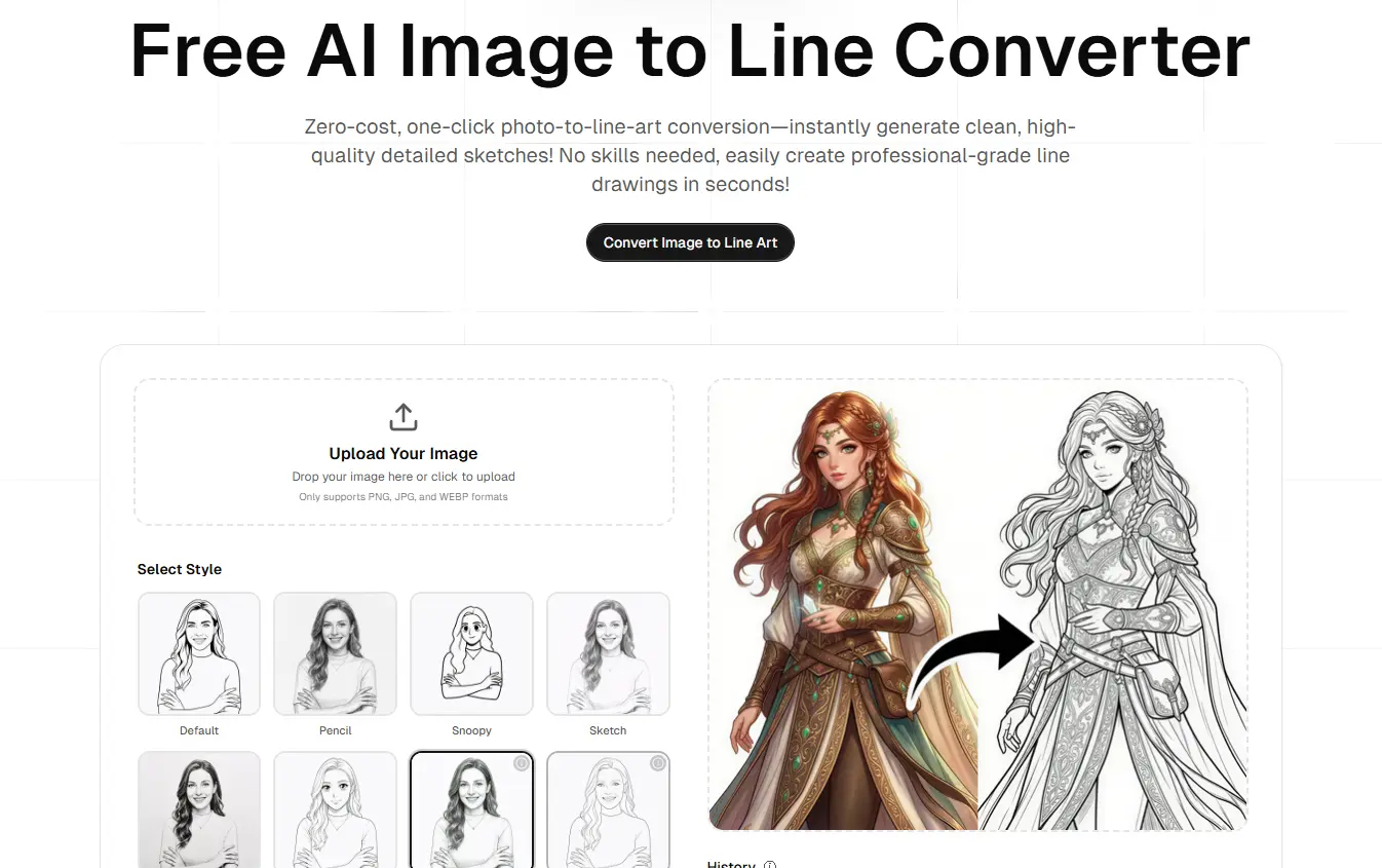 Screenshot 1 of AI Image to Line Converter