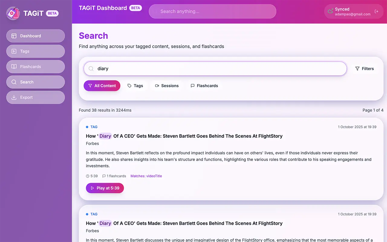 Screenshot 7 of TAGiT - Smart Bookmarks for Video
