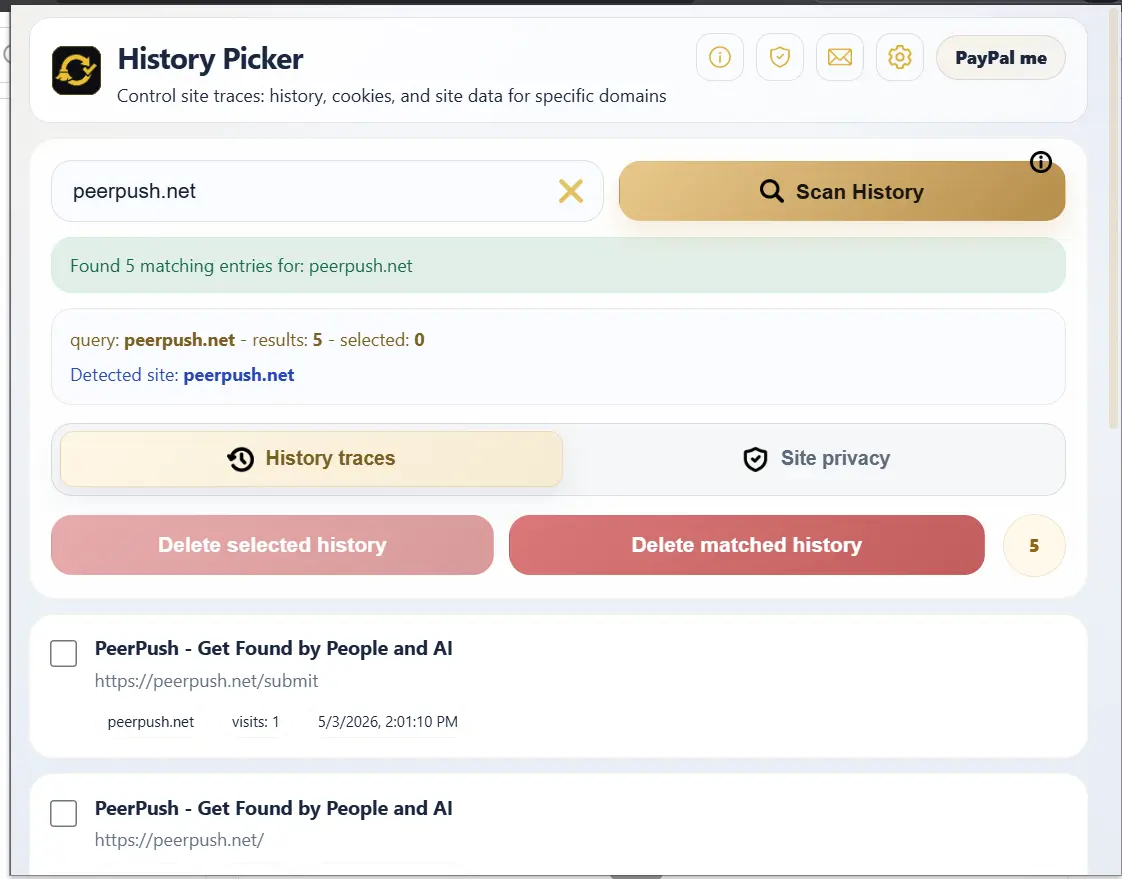 Screenshot 3 of History Picker
