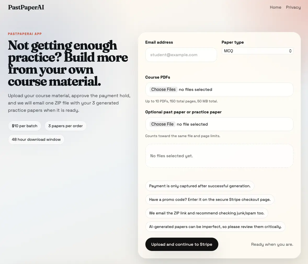 Screenshot 3 of PastPaperAI