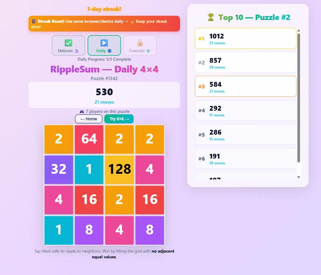 Screenshot 1 of RippleSum