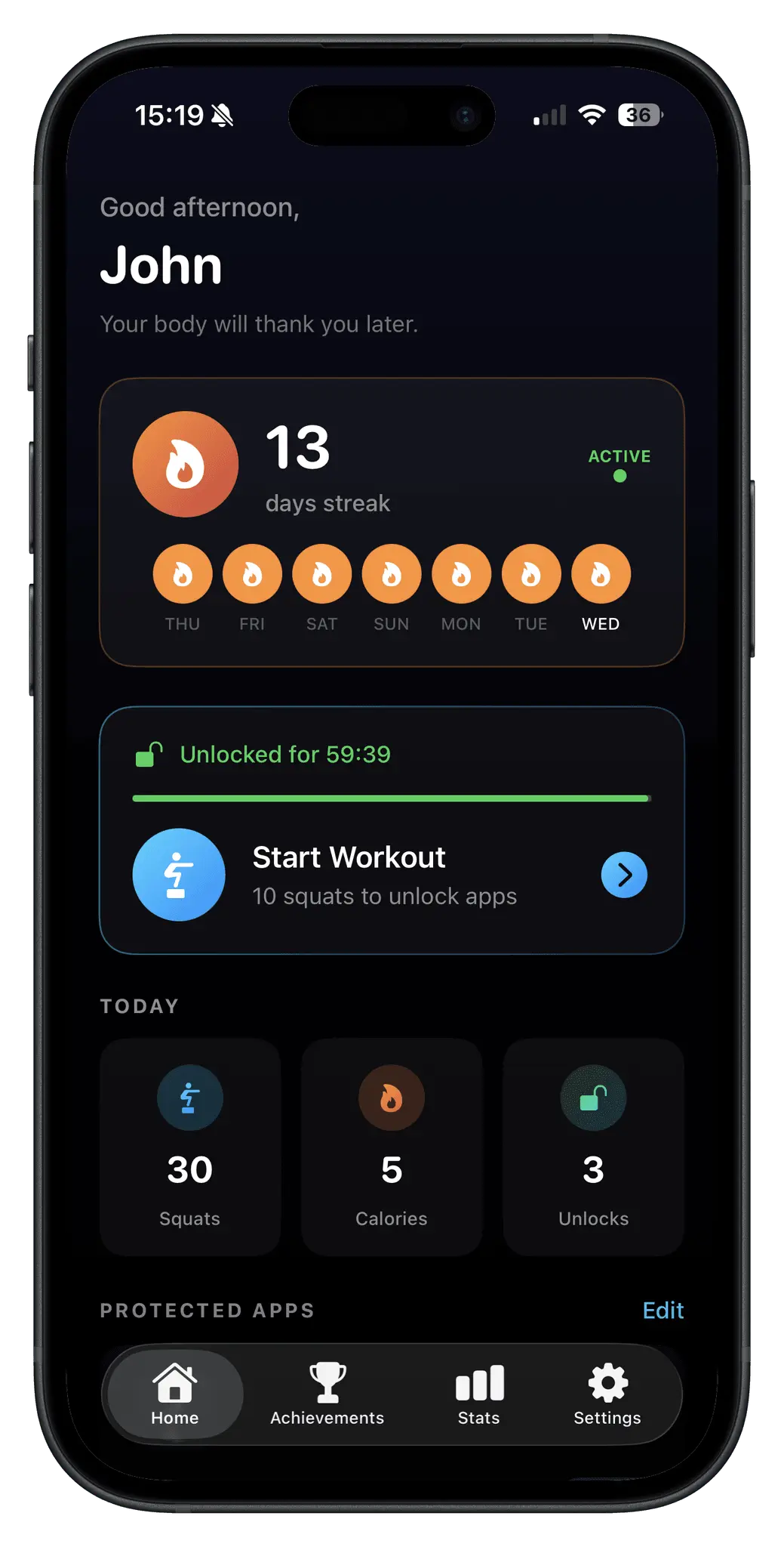 Screenshot 2 of Squat Lock: Screen Time Limit