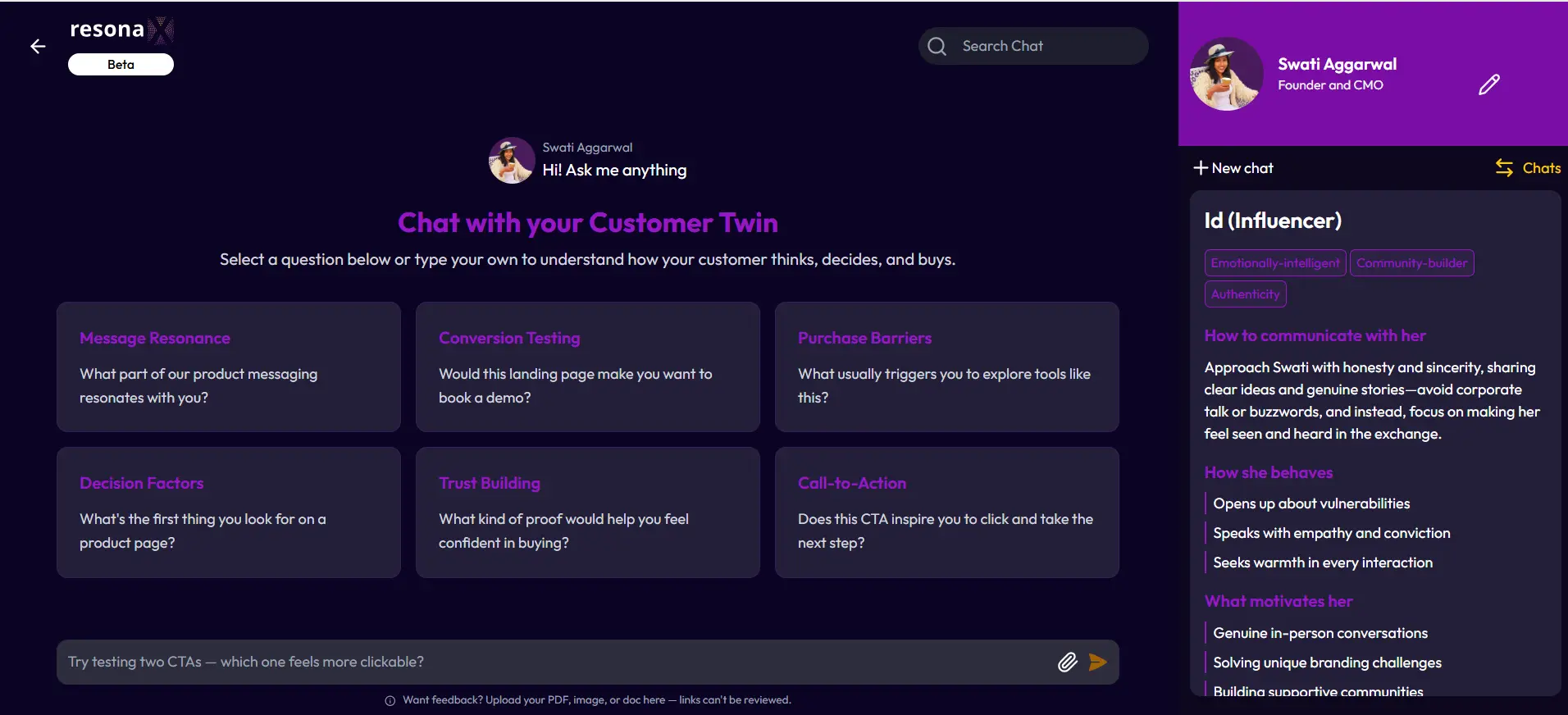 Screenshot 2 of resonaX.ai